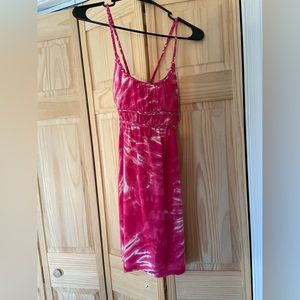 Size Small Pink Tie Dye Tunic Tank Top/Cover Up
